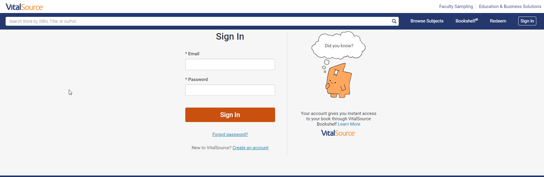 VitalSource Login